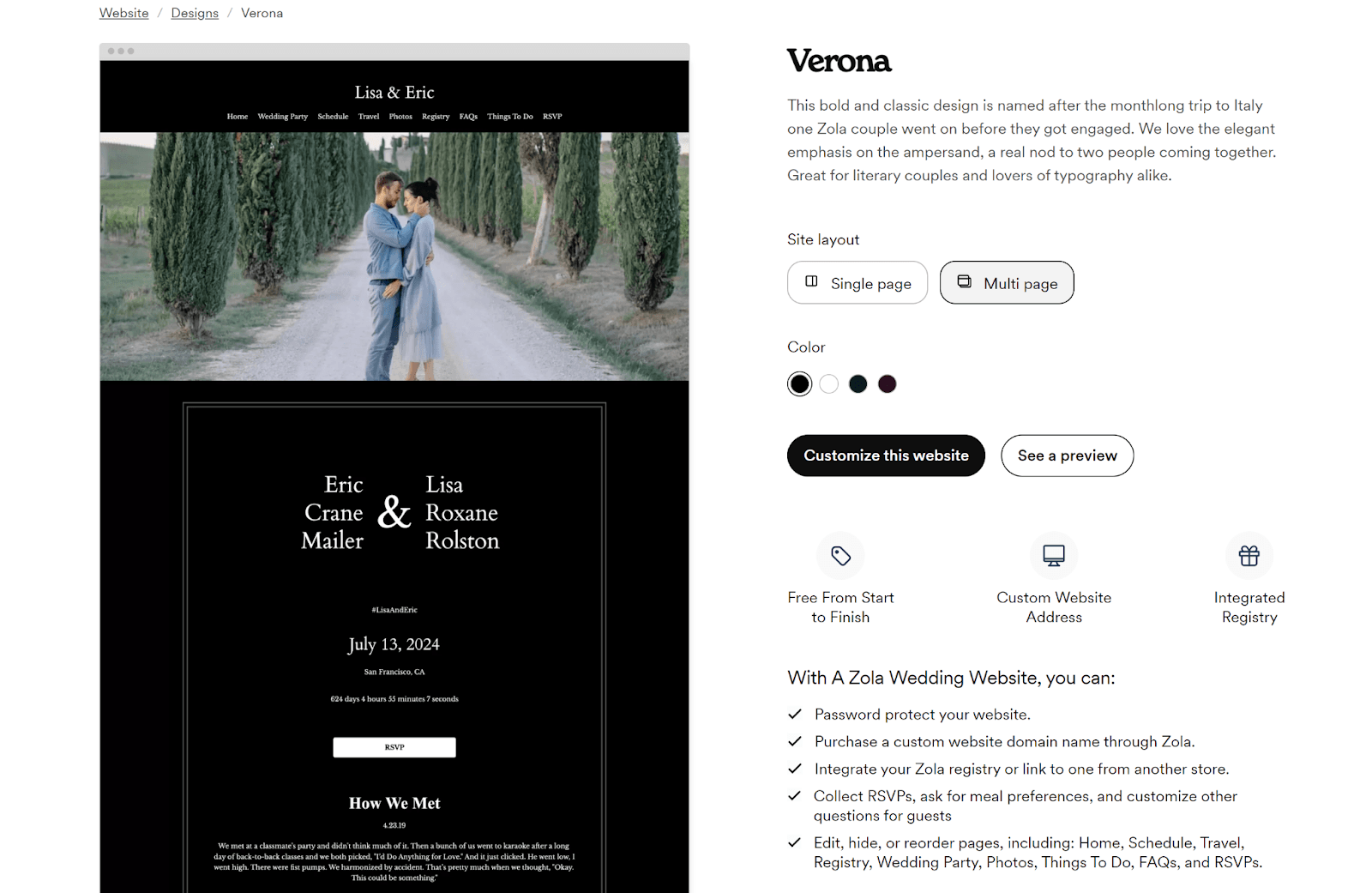 Zola template Verona